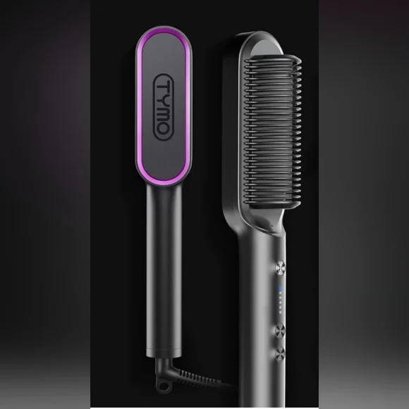 Bundle Of 2: TYMO Pink and Black Ring Hair Straightener And Brush - Picture 6 of 9